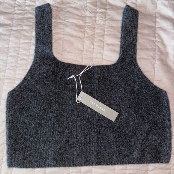 Everlane The Cozy Stretch Wool Blend Crop Tank Size Medium X2 NWTs - Picture 3 of 5